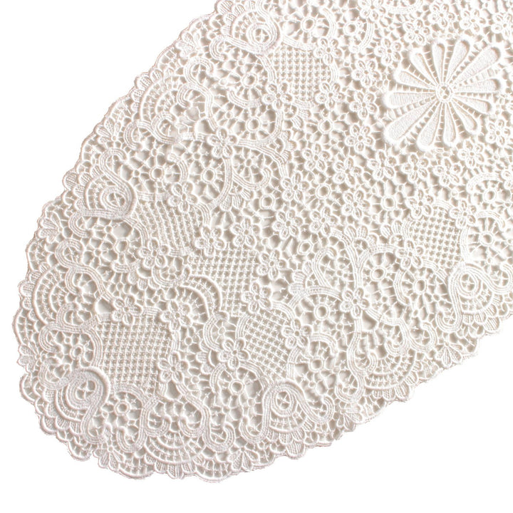 Plauener Spitze by Modespitze 2204_e_4090 Tischdecke Admeto, 40 x 90 cm oval, creme