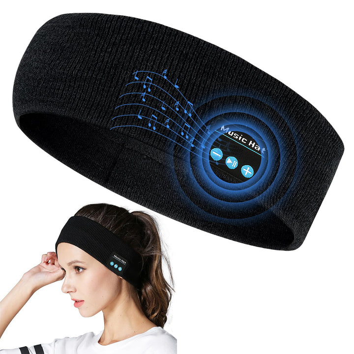Bluetooth Kopfhörer Stirnband, Schlafkopfhörer Sport mit 6-10 Std Spielzeit, Atmungsaktives Schweiss