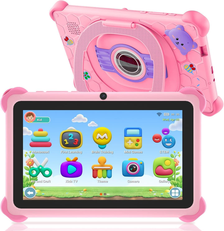 zcobro , Tablet für Kinder mit Hülle, Android Kindertablet 2GB RAM+32GB ROM+256GB Erweiterbar, Wi-Fi