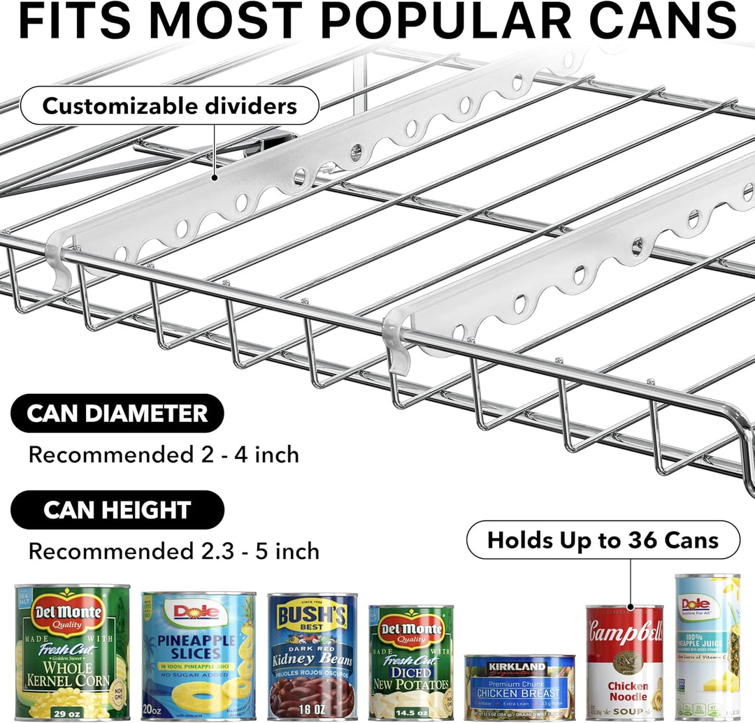 Simple Houseware Stapelbarer Dosenregal-Organizer von SimpleHouseware, Chrom, Chrom