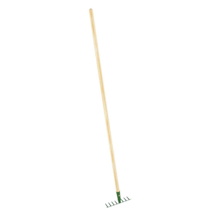 Rekord - Laubrechen mit Stiel 19 cm Kleinrechen Gartenharke Stahl pulverbeschichtet Universal Rasenr