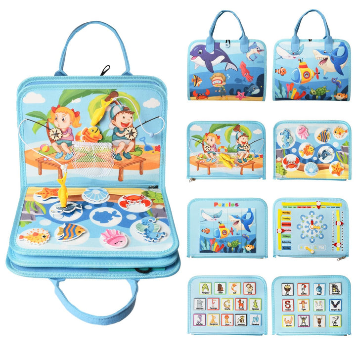 Busy Board ab 1 Jahr, 5-Schichten Montessori Activity Board für Baby ab 1 2 3 4 Jahre mit Sensorisch