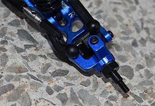 GPM for Losi 1/18 Mini-T 2.0 2WD Stadium Truck Aluminum Front Knuckle Arm -2Pc Set Black