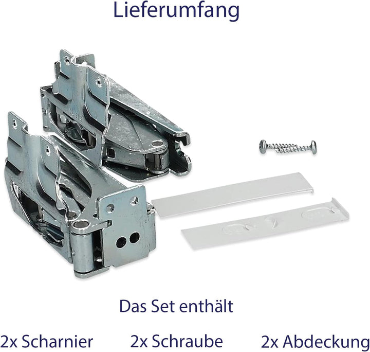 Scharnier Türscharnier-Set kompatibel mit Bosch Siemens Neff AEG Constructa Balay für Kühlschrank 00