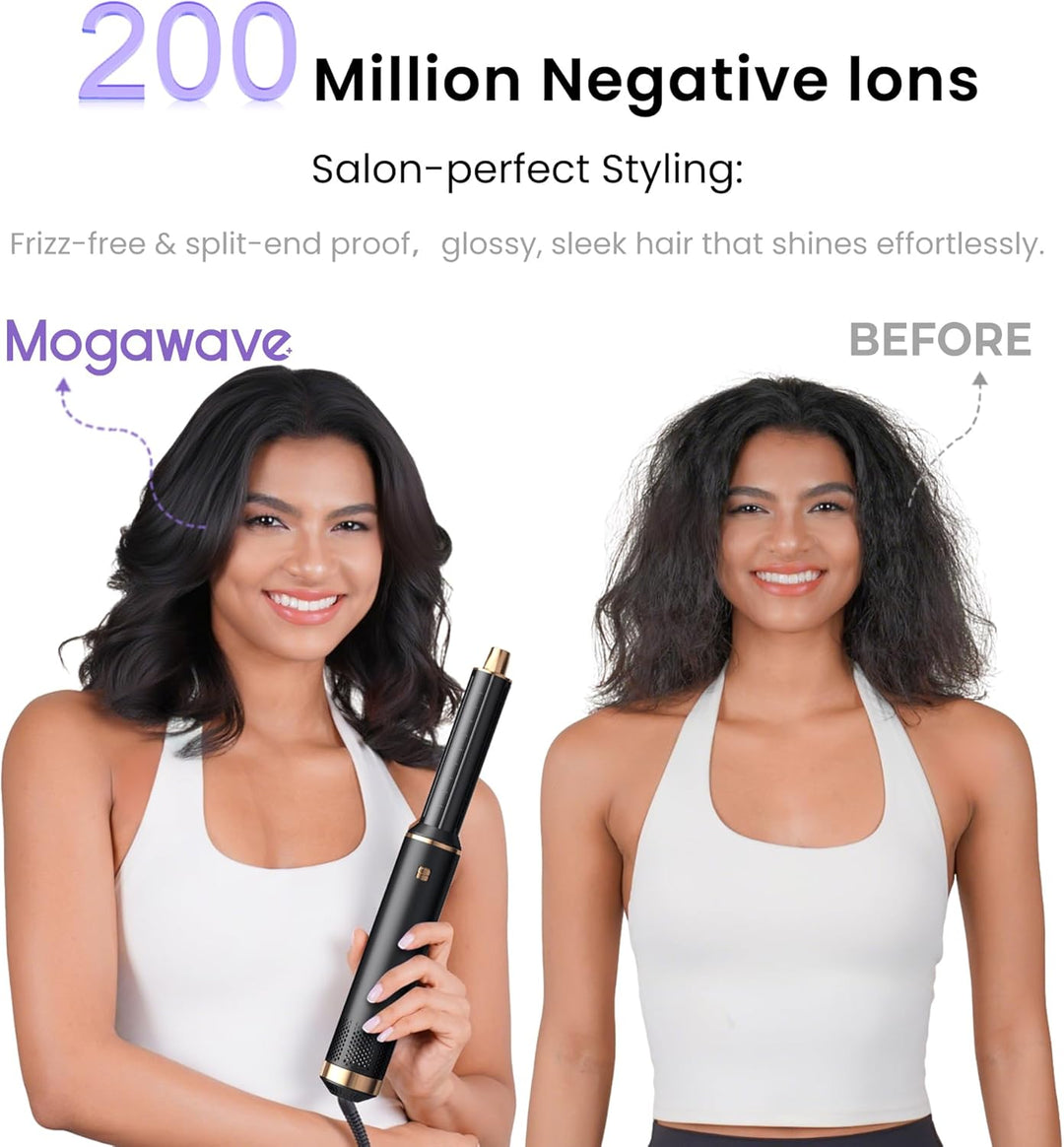 Airstyler Föhnbürste 5 in 1, 1000w Haartrockner Bürste, Lockenstab mit Luft Links/Rechts,3 Temperatu