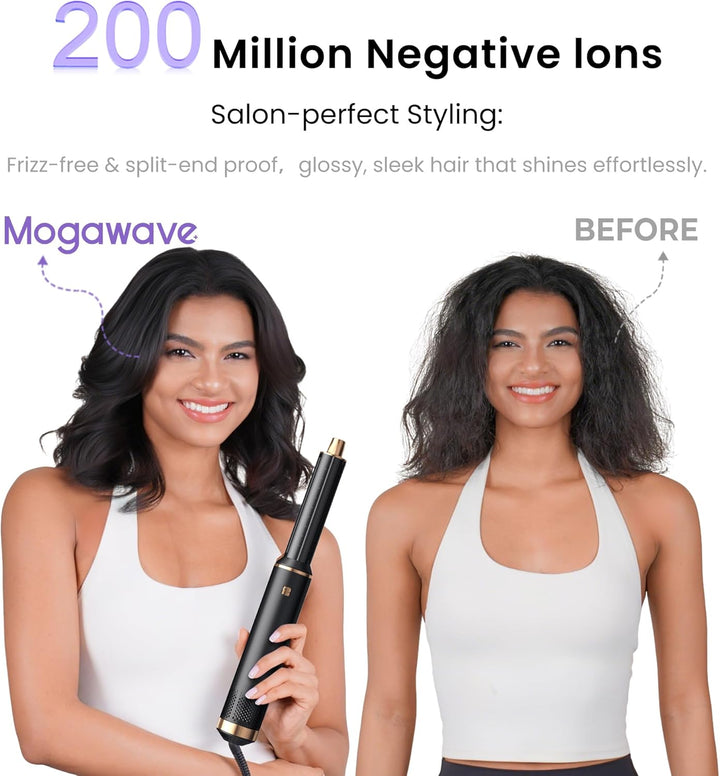 Airstyler Föhnbürste 5 in 1, 1000w Haartrockner Bürste, Lockenstab mit Luft Links/Rechts,3 Temperatu