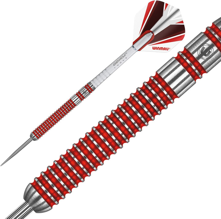 WINMAU Overdrive Dartpfeile aus Wolfram Steeltip mit Prismenflügeln und Schäften (Schäfte) 23 g, 23