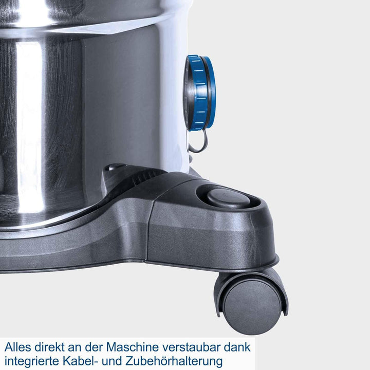 Scheppach NTS30 Premium 3in1 Nass- und Trockensauger 30L | Industriesauger mit Steckdose & Einschalt