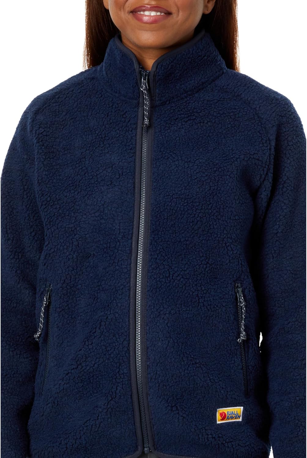 FJALLRAVEN Damen Vardag Pile Fleece W Fleece XL Marineblau, XL Marineblau