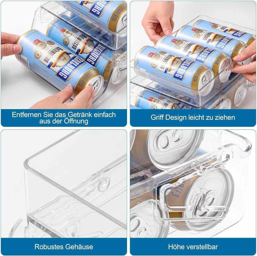 HNNJCK Kühlschrank Organizer Dosen Dosenspender Kühlschrank Getränke Organizer, Foldable Dosenhalter