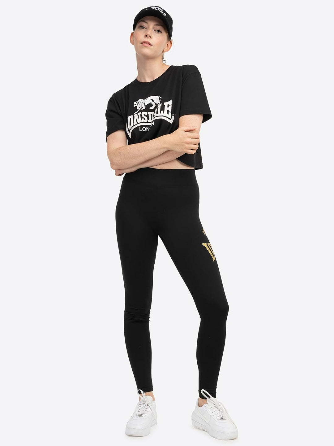 Lonsdale Frauen Leggings AGLISH S Schwarz, S Schwarz