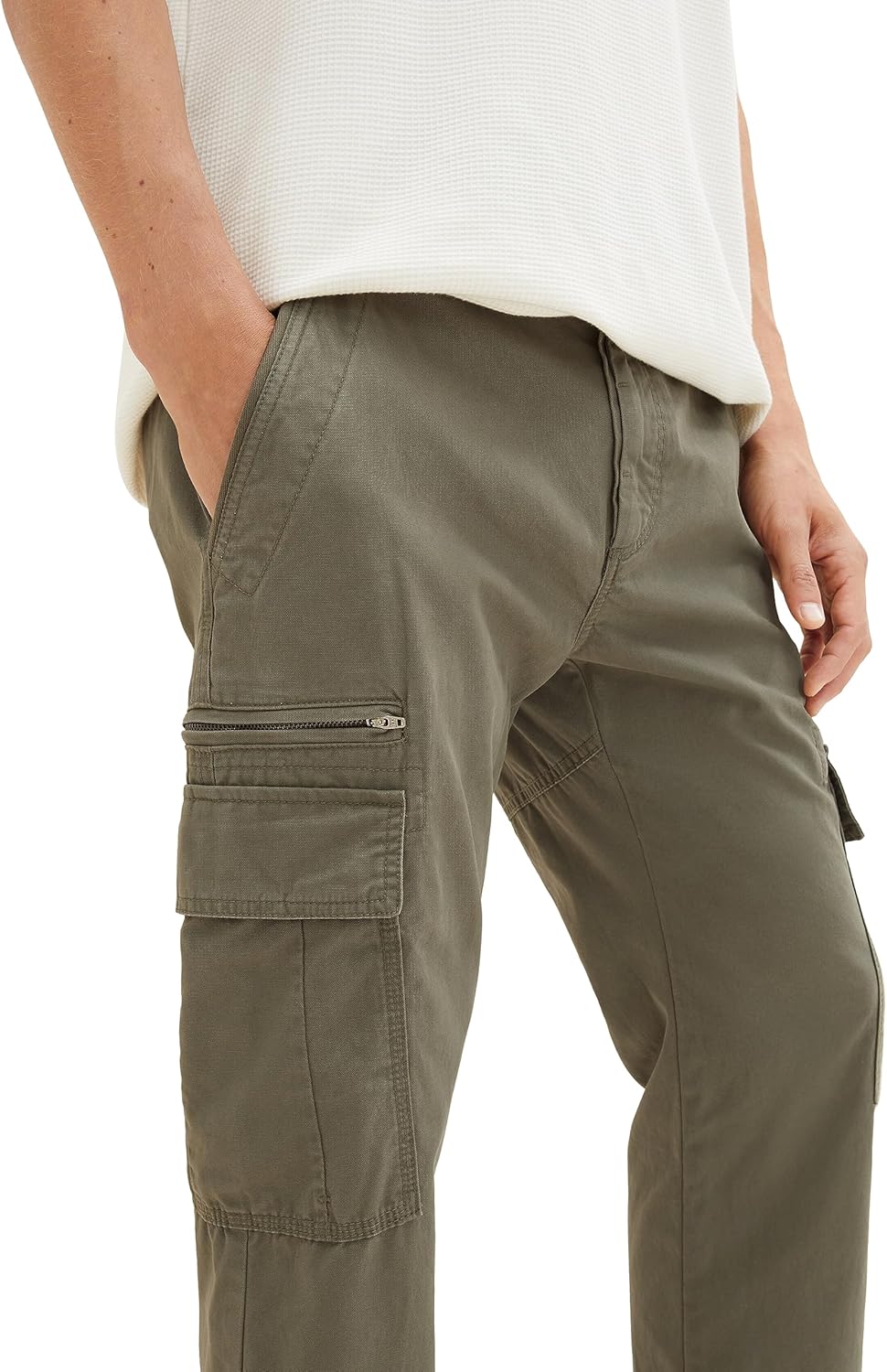 TOM TAILOR Herren Regular Fit Cargo Hose aus Baumwolle XXL 10415 - Dusty Olive Green, XXL 10415 - Du
