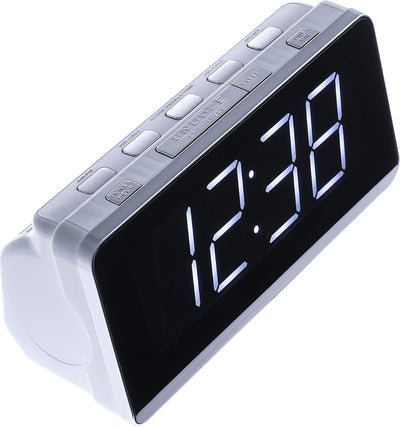 Camry CR1156 Uhrenradio (Radio/Digitaler LCD Wecker, Dual Alarm, Weckfunktion) Weiss, CR 1156