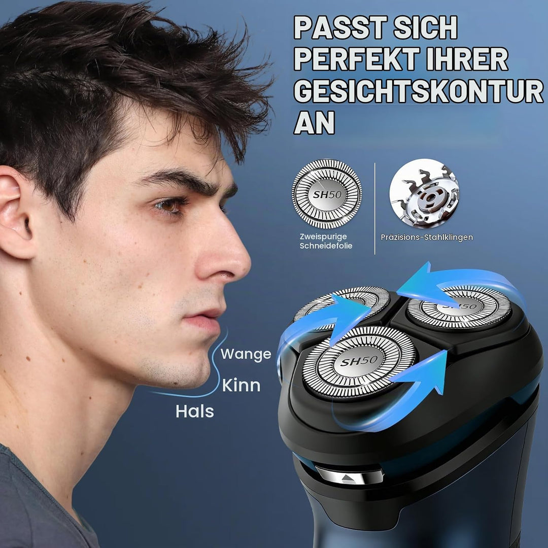 Ersatzköpfe SH50 im 6er-Pack, kompatibel mit Norelco Rasierern der Serie 5000 – Verbesserung mit lan