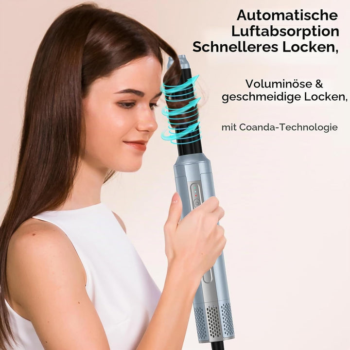 Airstyler 6 in 1,1400w Professioneller Hairstyler, Multifunktionaler Haartrockner, Luft Lockenstab,