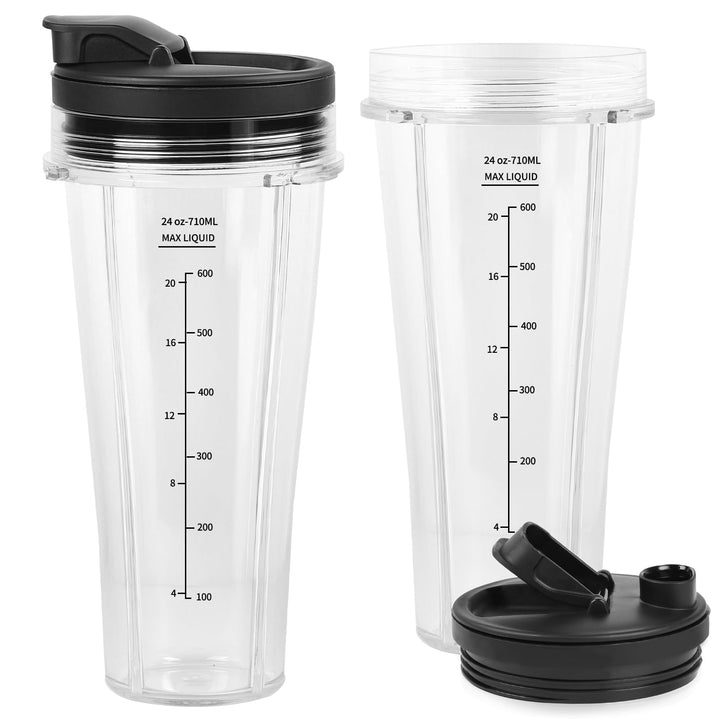 2er Pack Mixer Becher 24oz （710m）Kompatibel mit Ninja Blender & Mixer CB350EU BN800EU BN750EU BN650E