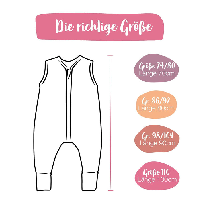 Ehrenkind® Baby Sommerschlafsack mit Beinen | Bio-Baumwolle | Sommer Schlafsack verschiedene Grössen