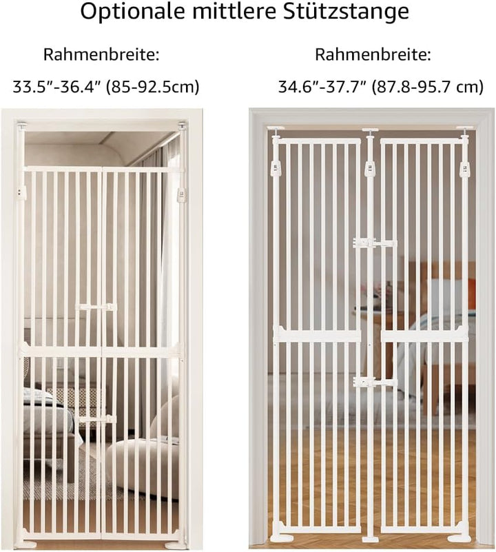 unipaws 190 cm hohes extra hohes Katzenschutzgitter, zweite Generation, stabiles Erhöhung, 89 cm - 9