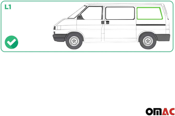 Seitenfenster Sicherheitsglas Kompatibel mit VW T4 Transporter 1990-2003 Auto Links L1 Hinten Transp