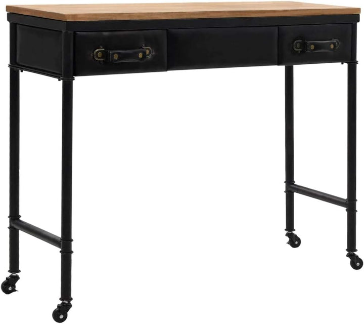 Festnight Konsolentisch Retro Beistelltisch MDF und Tannenholz Tisch Sideboard 2 Schubladen und 4 Ro