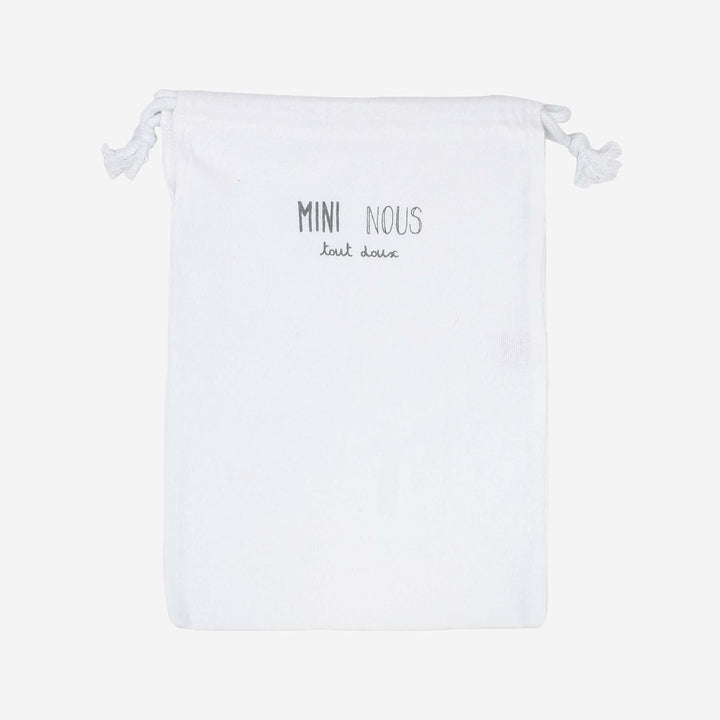 Trois Kilos Sept - Set zur Geburt, 6-teilig (Body, Mütze, Hausschuhe, Fäustchen, Tasche, Pyjama) – 0