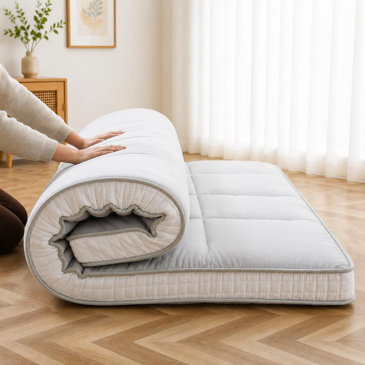 Futon Matratze 137x203cm Klappmatratze - 10cm dick Japanische Klappmatratze, Futon Gästebett, Bodenm