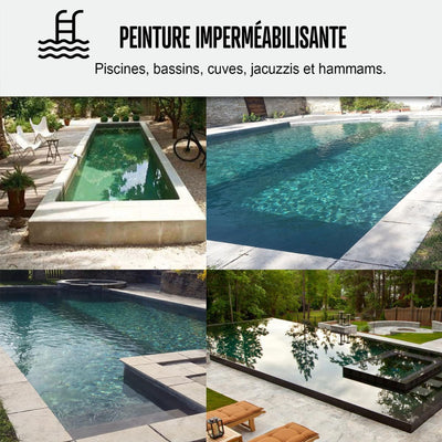 Schwimmbadfarbe - Schwimmbeckenfarbe - Poolfarbe für Betonbecken, Poolbeschichtung ARCAPISCINE Weiss