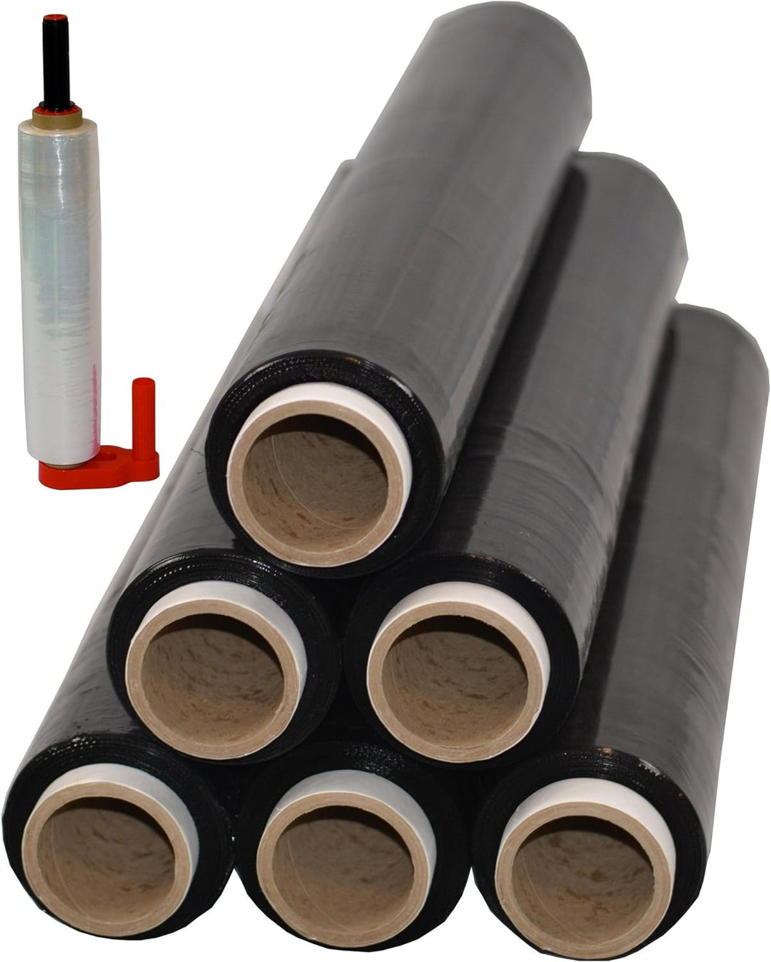 Freiziel® 6 Rollen + Abroller Beste-Folie Stretchfolie 23my 500mm - 1,5 Kg verschieden Farben Palett