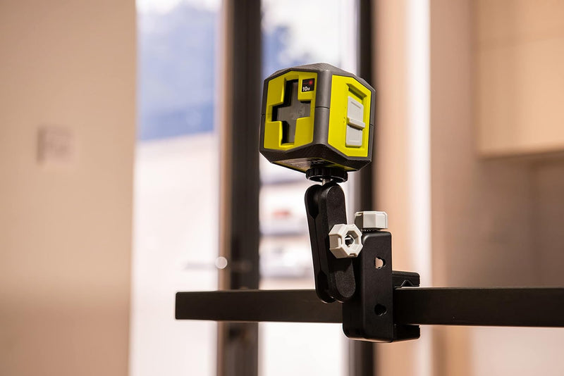 RYOBI batteriebetriebener Kreuzlinienlaser RBCLLR1 (15m, Selbstnivellierung 3°, Laserwellenlänge 520