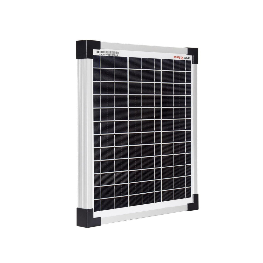 Enjoysolar Mono 10W 12V Monokristallines Solarpanel Solarmodul Photovoltaikmodul ideal für Wohnmobil