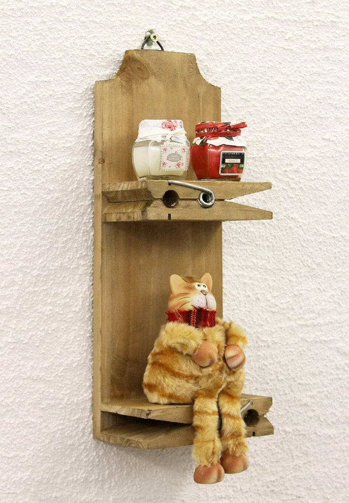 DanDiBo Wandregal 14B460 Setzkasten Wäscheklammer 39 cm Wandkonsole Küchenregal Konsole
