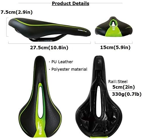 GORIX Fahrradsattel Sitz Bequemes Kissen mit Rail Mountain Road Fahrrad für Männer und Frauen (GX-C1