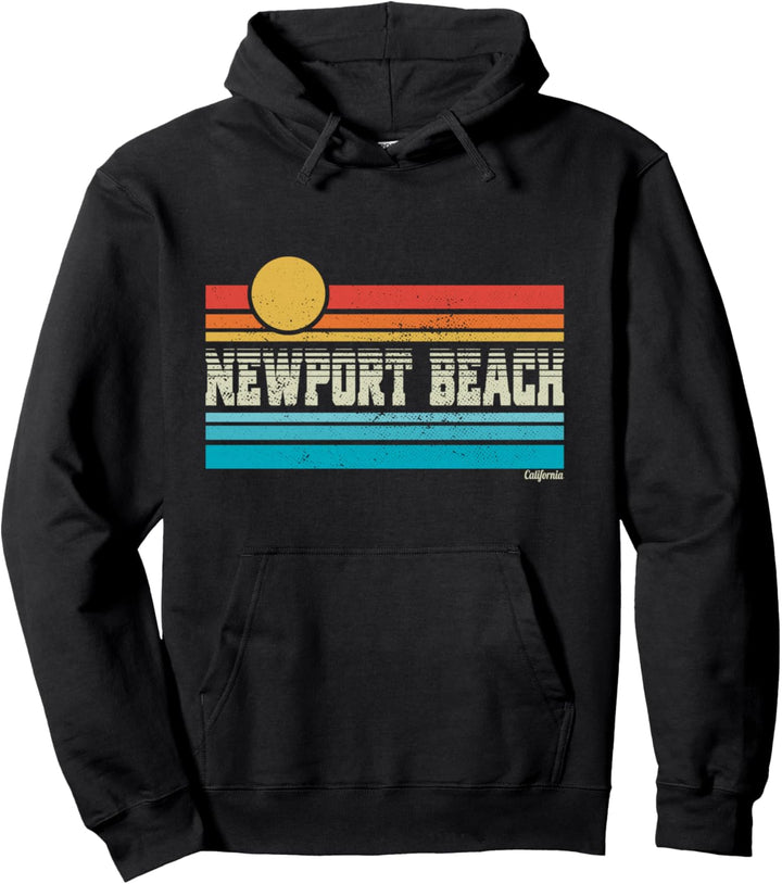 Newport Beach Kalifornien USA Retro Vintage Surf Trip Surfer Pullover Hoodie