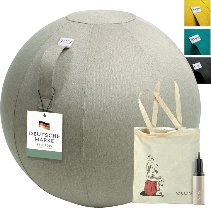 VLUV LEIV Stoff-Sitzball 60cm - 65cm Stone, 60cm - 65cm Stone