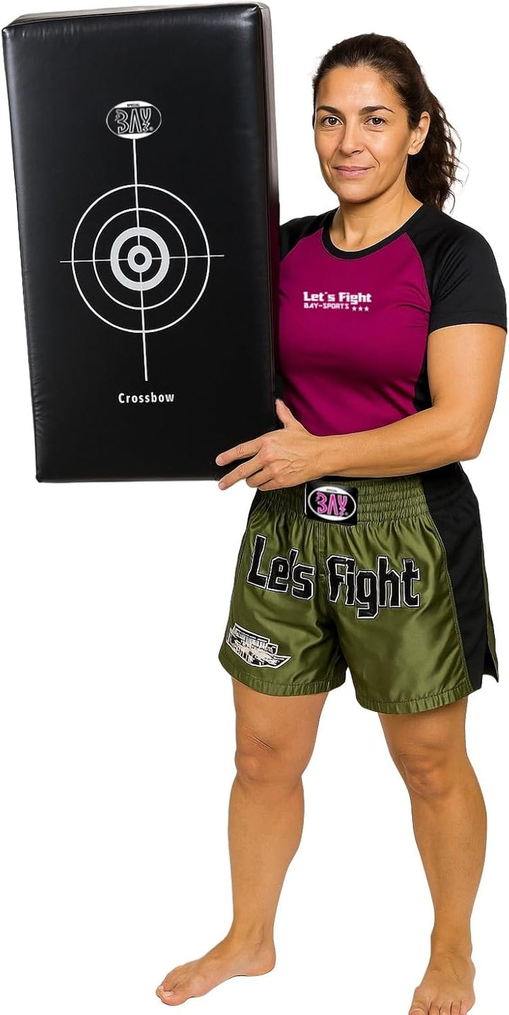 BAY® 75 cm Crossbow riesen Schlagpolster, Schlagkissen, Pratze, Kickboxen Thaiboxen Muay Thai, schwa