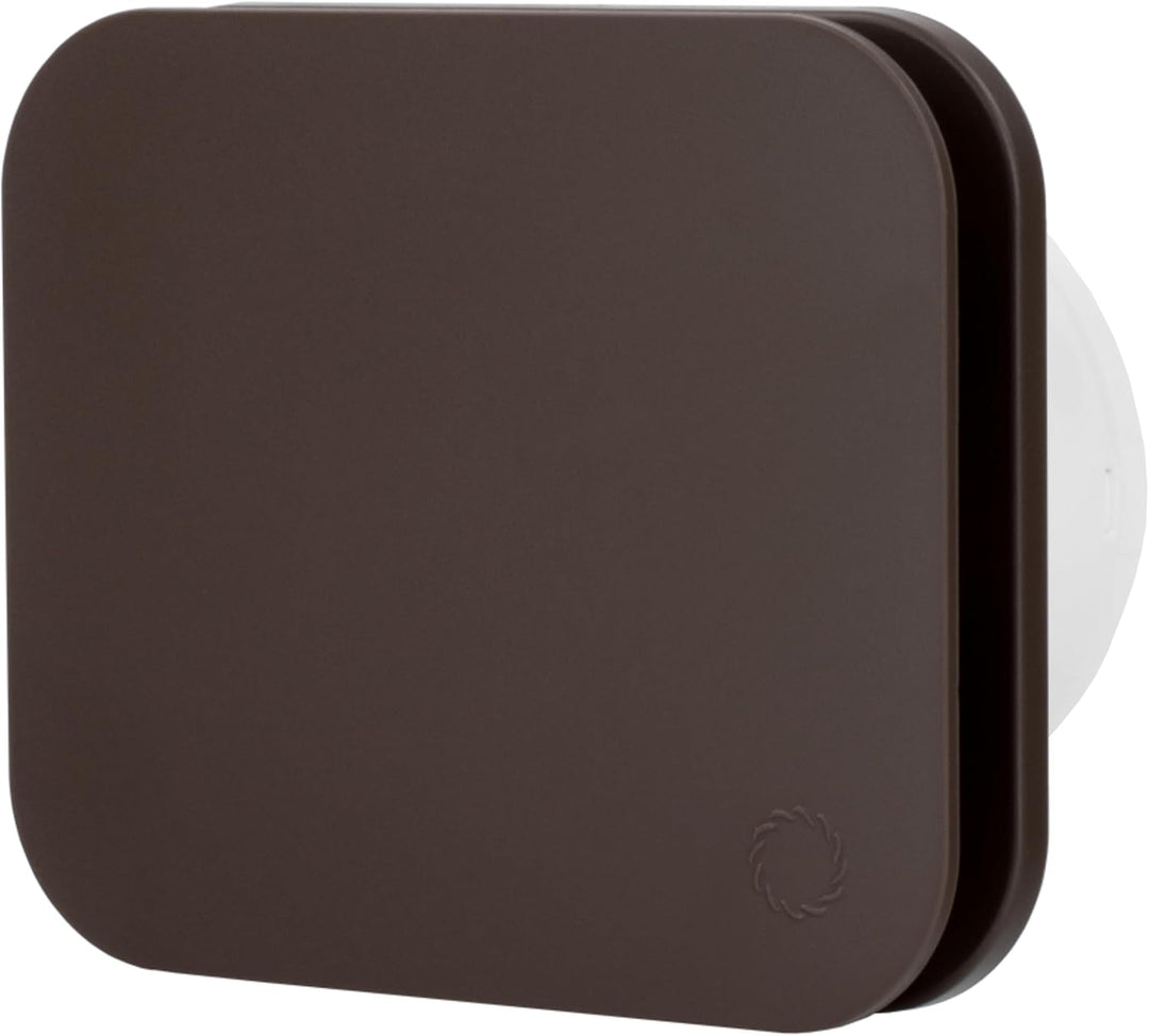 Turbionaire TREND 100 SDBC Abluftventilator, für Badezimmer, Küche, Wand/Decke, Frontplatte Dark Bro