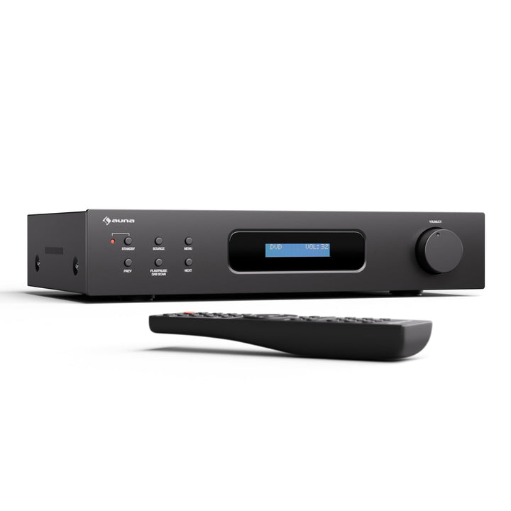 Auna Art22 Verstärker HiFi Stereo Mit Bluetooth &amp; DAB+ Radio – 2x60 W, Optische &amp; Koaxiale Eingänge,
