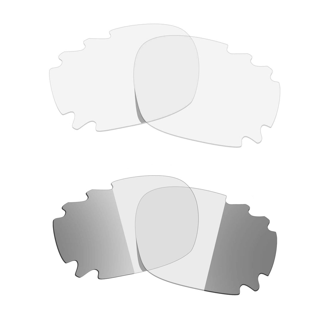 HKUCO Titanium/Transition/Photochromic Polarized Replacement Lenses For Oakley Racing Jacket Vented