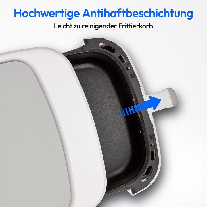 MEDION P10 XL Duo Heissluftfritteuse (6,8 Liter XXL, Airfryer, 2.150 Watt, zwei Heizelemente aus Ede