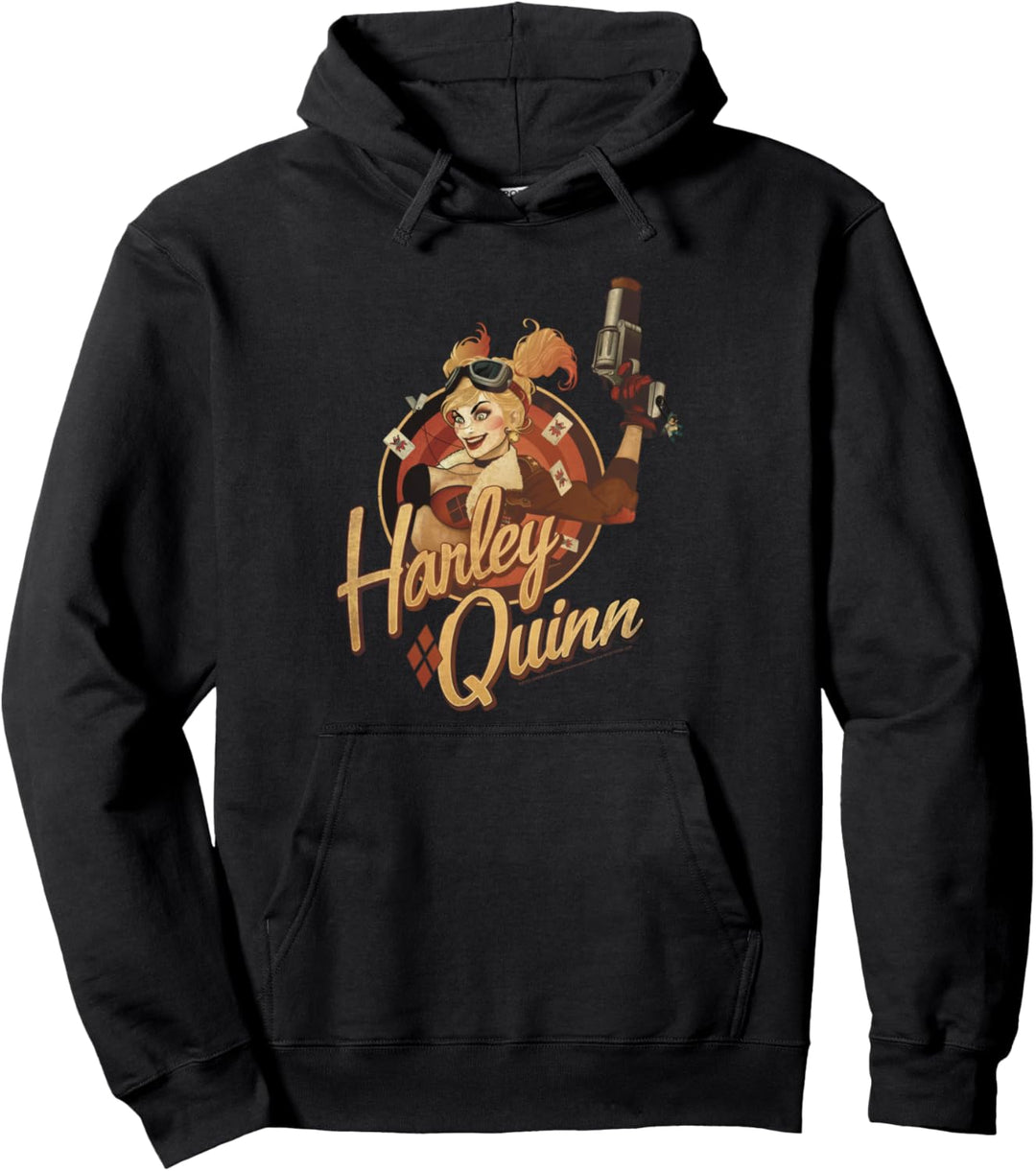 Justice League Bombshell Harley Quinn Badge Pullover Hoodie