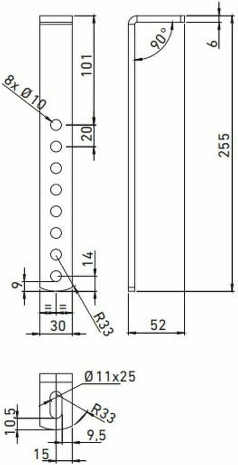 Deichselbox Blackit 2-550x250x295mm Anhängerbox Werkzeugkasten Anhänger Staukiste Werkzeugkiste Box