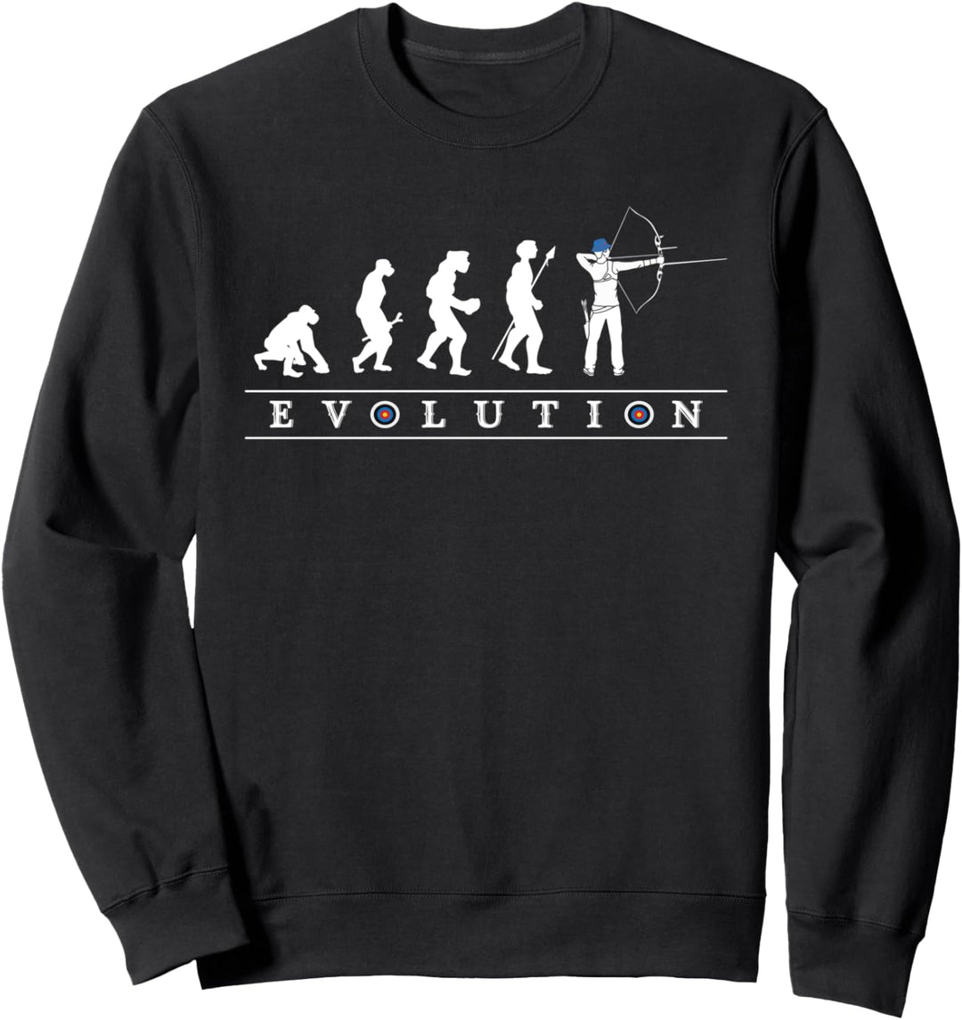 Lustiges Evolution Bogenschiessen für männliche/weibliche oder jugendliche Bogenschützen Sweatshirt