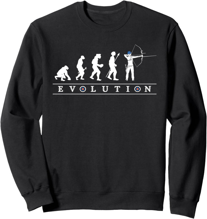 Lustiges Evolution Bogenschiessen für männliche/weibliche oder jugendliche Bogenschützen Sweatshirt
