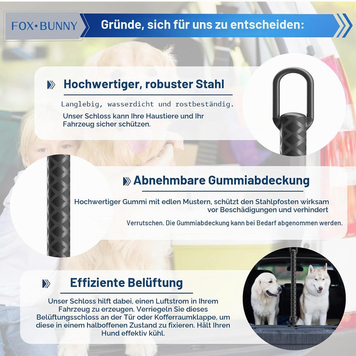 Heckklappenaufsteller – Pet Ventilation Car Door Lock – Latch Hook Dog Guard for Car Boot/Trunk Lid