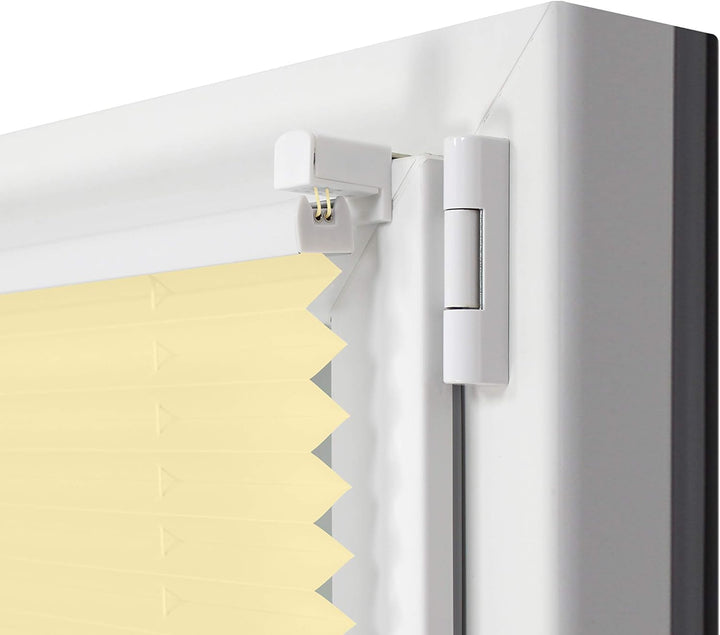 Plissee - vormontiert und mit Klemmfixierung am Fensterahmen - kinderleichte 3-Step Montage, ca. 90