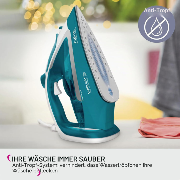 Calor Easygliss Plus FV5719C0 Dampfbügeleisen, türkis 195 g/min, 195 g/min