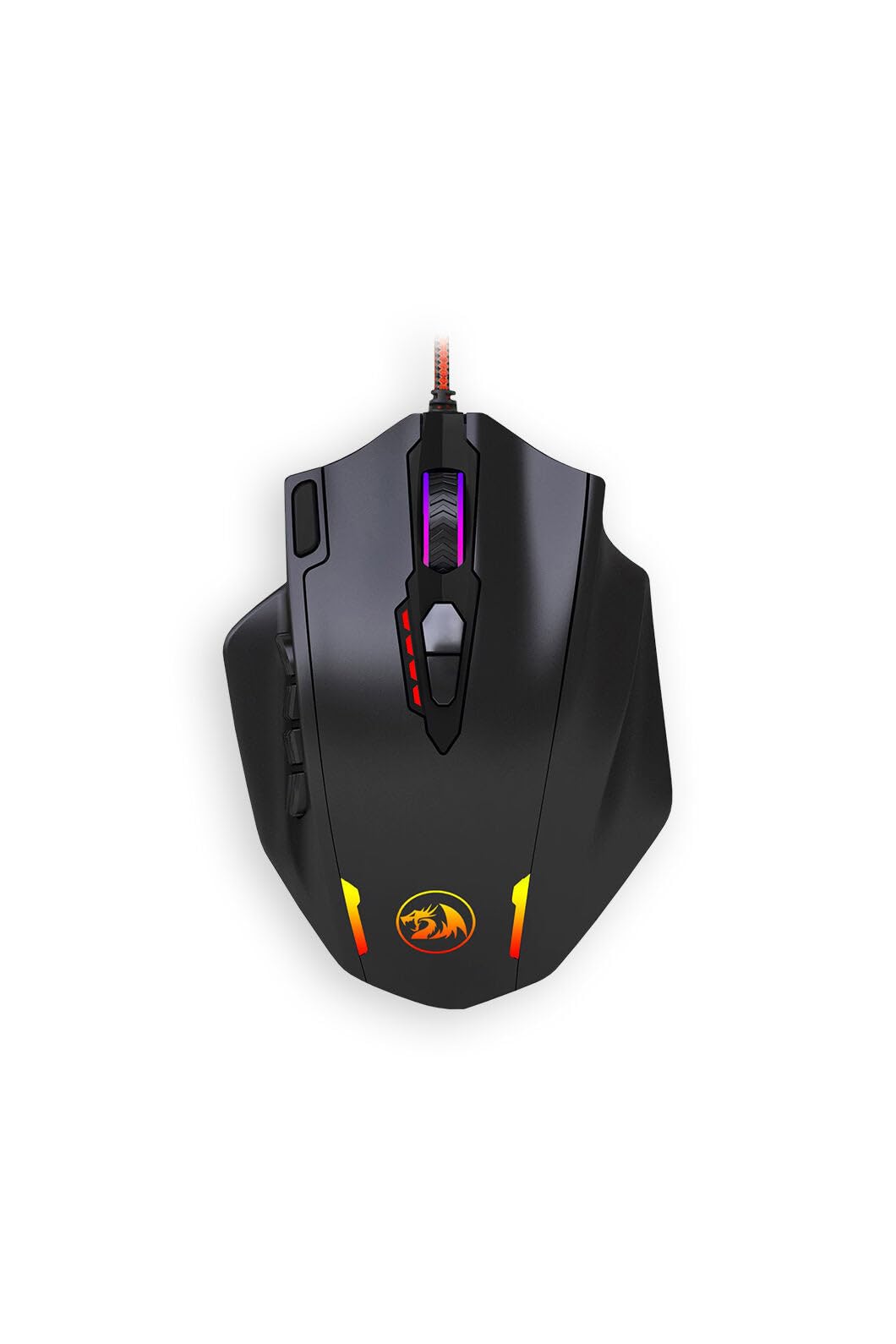 Redragon M908 12400 DPI Impact MMO Gaming-Maus mit 18 programmierbaren Tasten, Gewichtstuning-Kartus