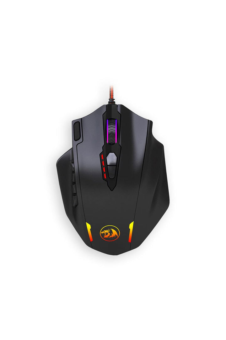 Redragon M908 12400 DPI Impact MMO Gaming-Maus mit 18 programmierbaren Tasten, Gewichtstuning-Kartus
