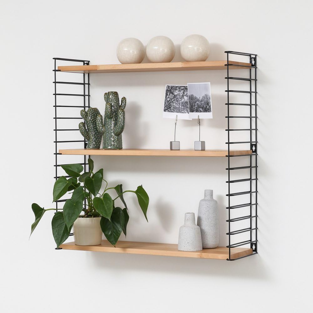 Tomado ESTANTERIA 3 PISOS Negro-Madera, Detailed in The Description, Wood/Black, 70x21x68 cm, Wood/B