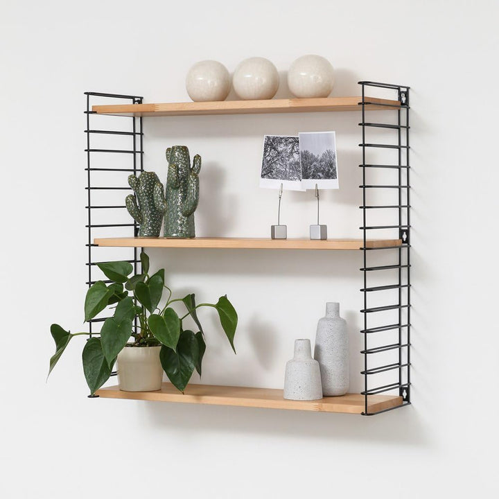 Tomado ESTANTERIA 3 PISOS Negro-Madera, Detailed in The Description, Wood/Black, 70x21x68 cm, Wood/B